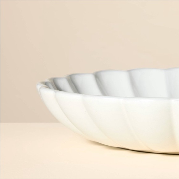 98oz Scalloped-Edge Stoneware Serving Bowl - Hearth & Hand with Magnolia - Picture 3 of 5